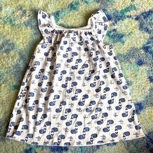 Roller Rabbit Moby Whale PJ Dress nightgown size 2